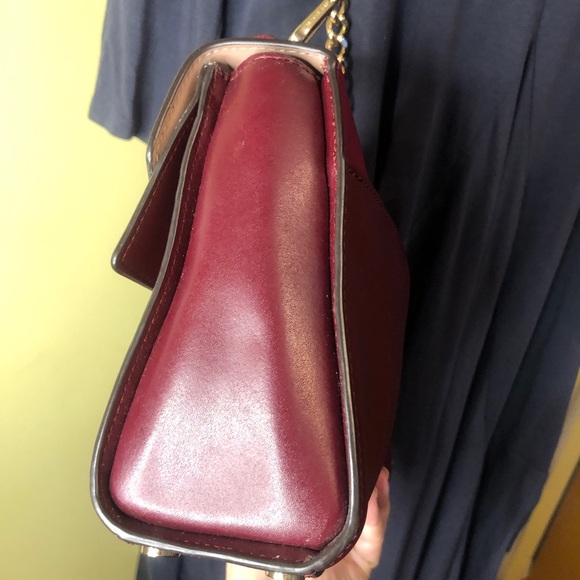 Michael Kors Red and Cream Satchel with Gold Hardware - Picture 14 of 16